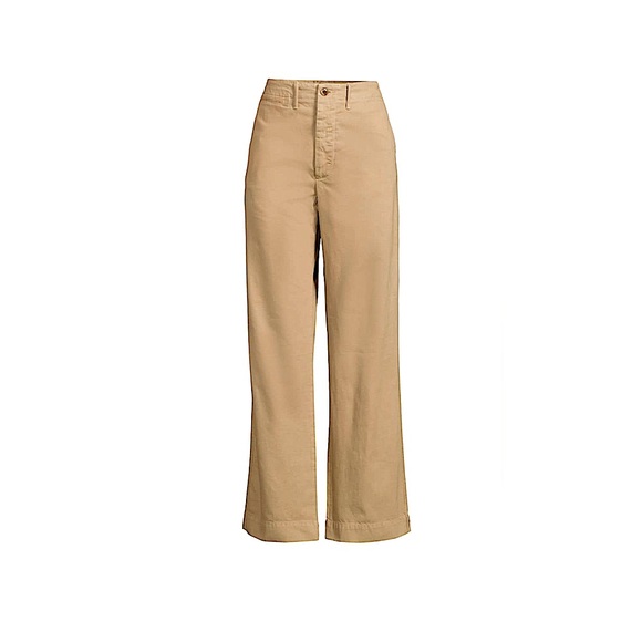 NEW Solid Wide Leg Pants - Washed Khaki - Picture 3 of 5